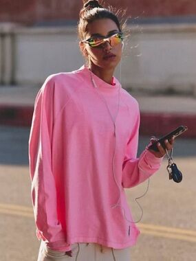 Free People Movement Restoration Layer Mock Neck Top Medium Long Sleeve NWOT